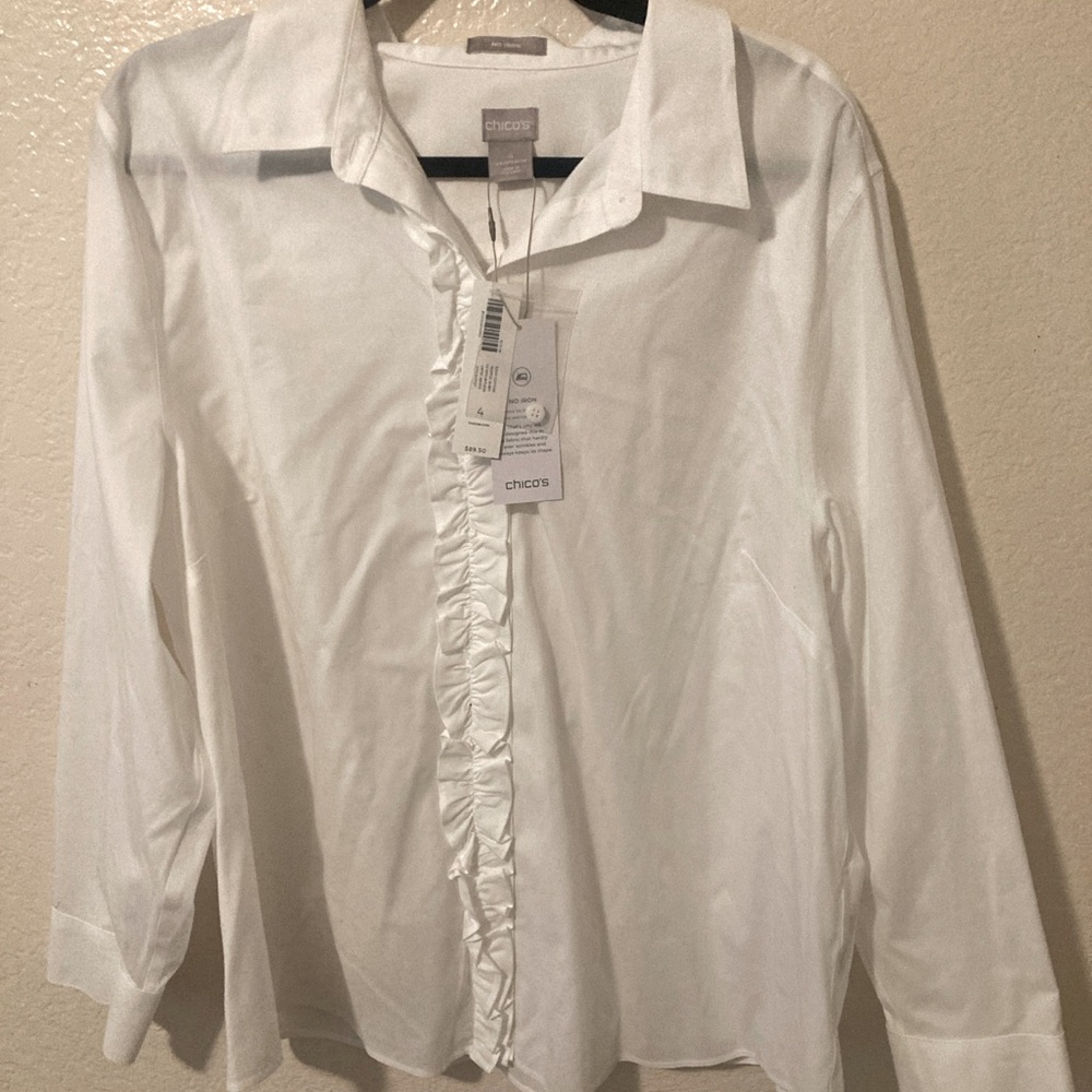 Chico's Crisp White No-Iron Blouse
